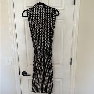 H&M Black and White Geometric Midi Dress